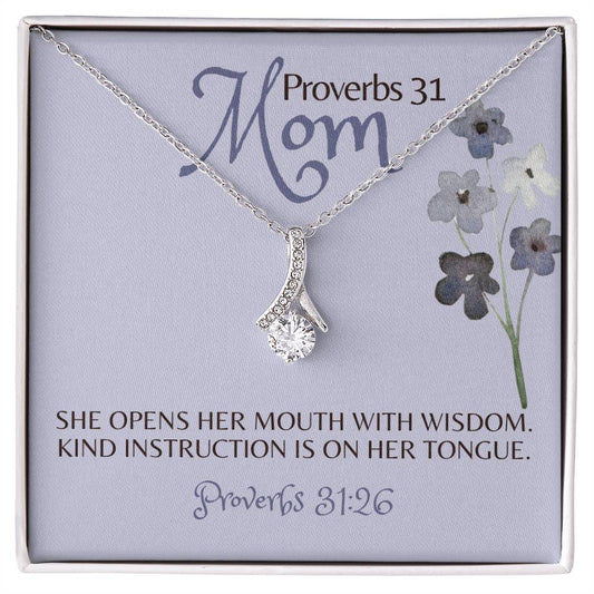 Charm Necklace with Scripture Card for the Proverbs 31 Mom