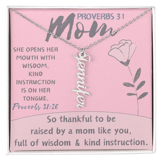 Personalized Necklace for the Proverbs 31 Mom