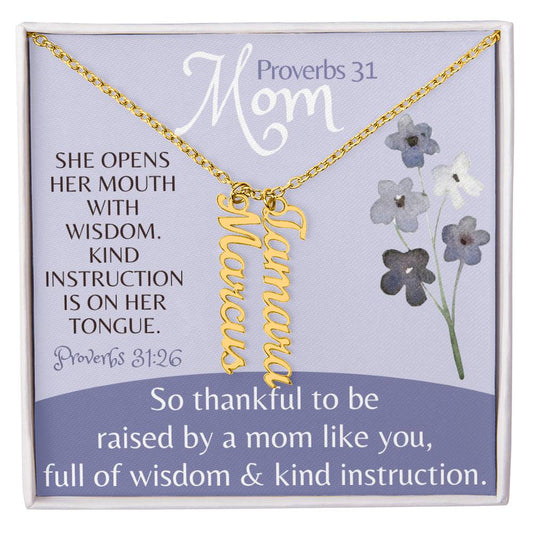 Personalized Necklace for the Proverbs 31 Mom